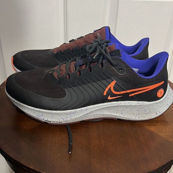 ? New NIKE Air Zoom Pegasus 38 Shield Black Orange Waterproof Running Men Sz 12 main image 4